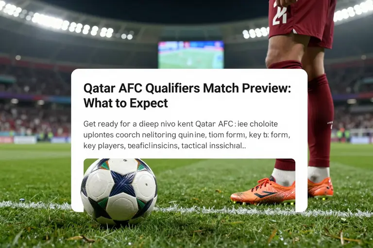 Qatar AFC Qualifiers Match Preview: What to Expect from the Upcoming Fixture